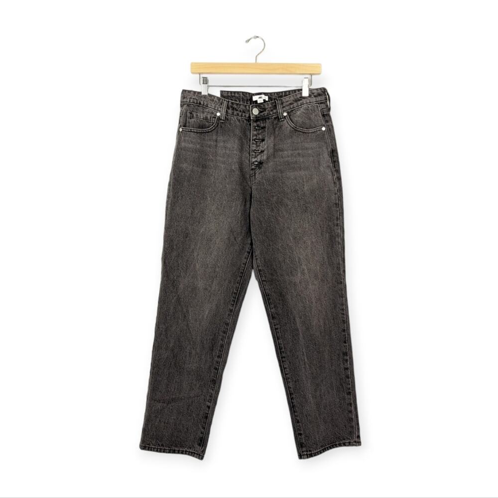 BP Mom Jeans 30 Washed Black High Rise Button Fly Denim NWT